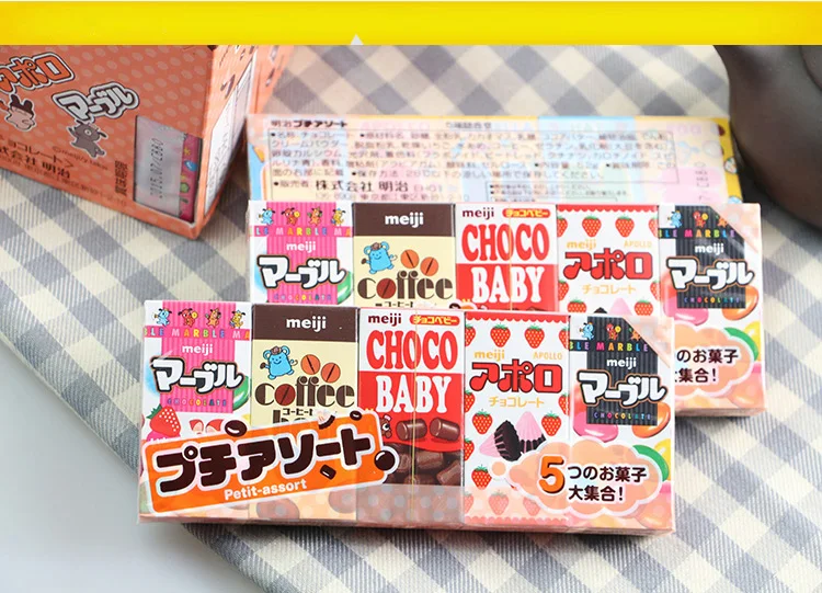 5 коробк. японский закуски мэйдзи шоколад мини шоколадный разбирают комплект