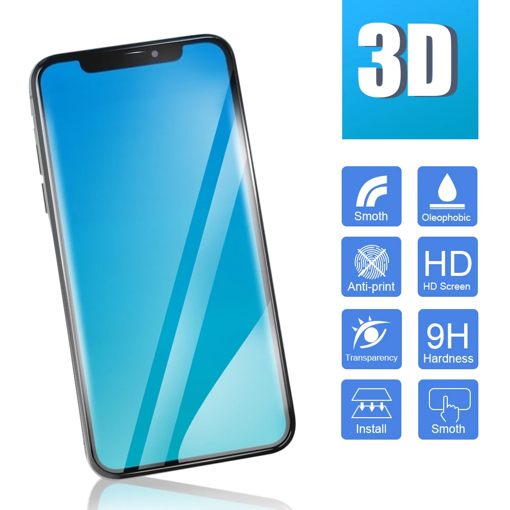 Wellzly 2.5D Закаленное стекло для iPhone5 5S SE X полноэкранная защитная пленка на iPhone 6 7 8 Plus - Фото №1