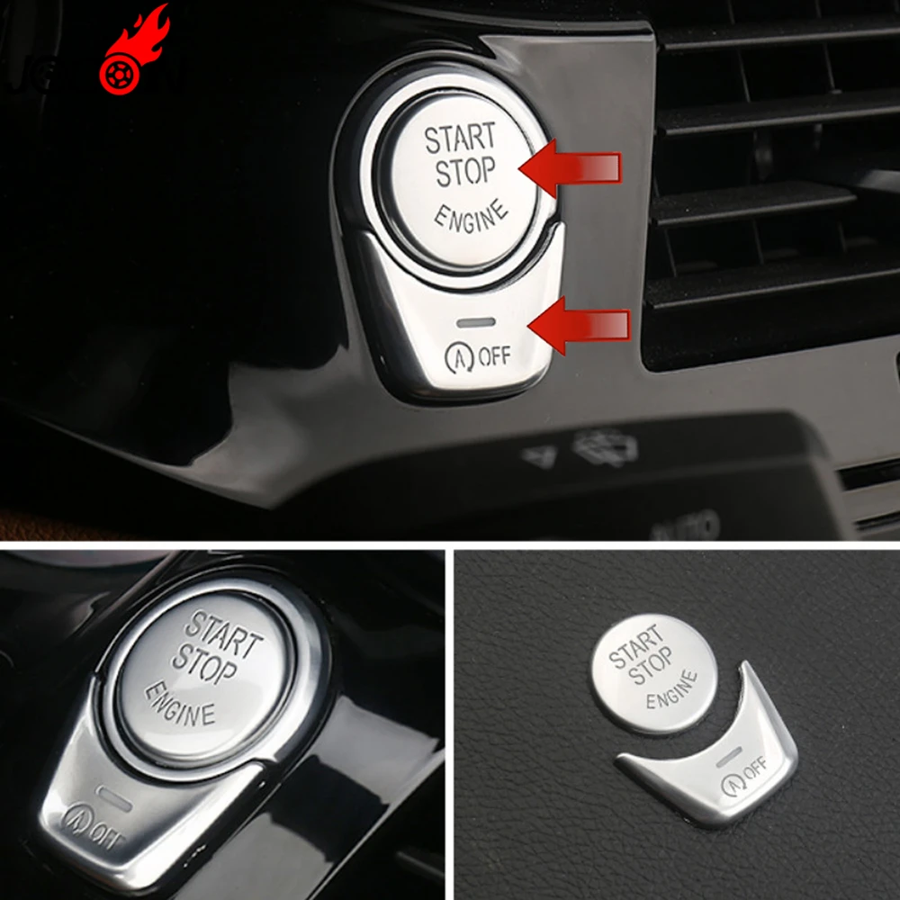 

Серебряный для BMW 5 серии G30 2017 2018 автомобильный Стайлинг старт стоп двигатель Кнопка отжима клавиша отделка наклейка крышка аксессуары