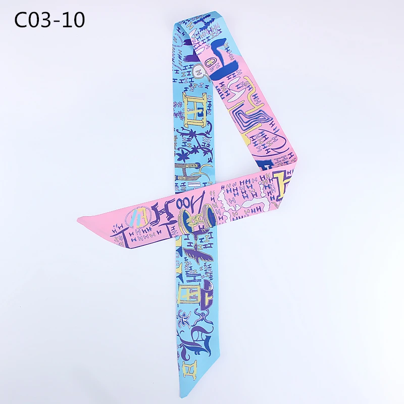 Женский шелковый шарф в клетку Foulard Femme Soie De Marque Luxe элегантный с цветочным