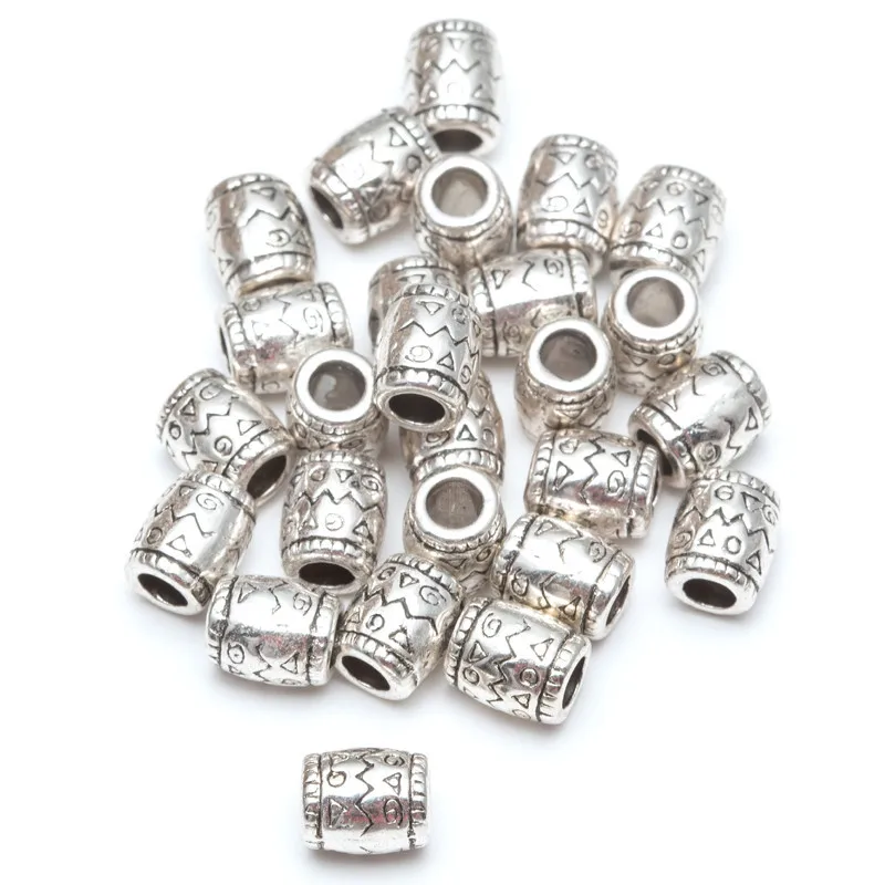30pcs/lot Metal Loose Spacer Beads with Big Hole 10x8mm Wholesale Flower Bead for DIY Bracelets Accessories Jewelry Making
