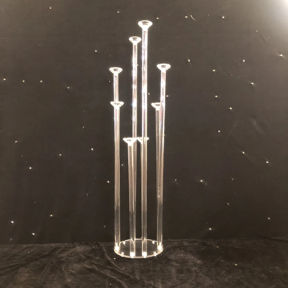 Акриловые подсвечники 8-arms Candelabras элегантные свадебные центральные столы подсвечник Рождественская вечеринка украшение дома