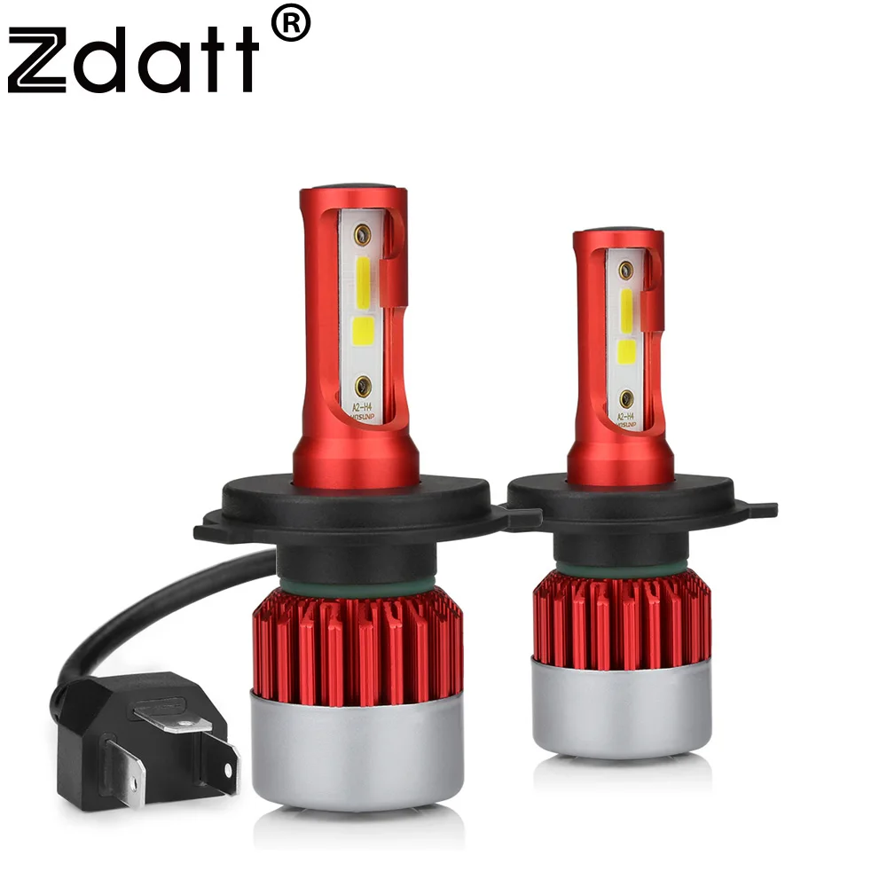 Zdatt H4 светодиодный Headllights H7 H1 H11 автомобильная лампа 72W фары для 10000Lm Противотуманные фары 9005 9006 HB4 HB3 H8 H9 12V 6000 К авто фары автотовары