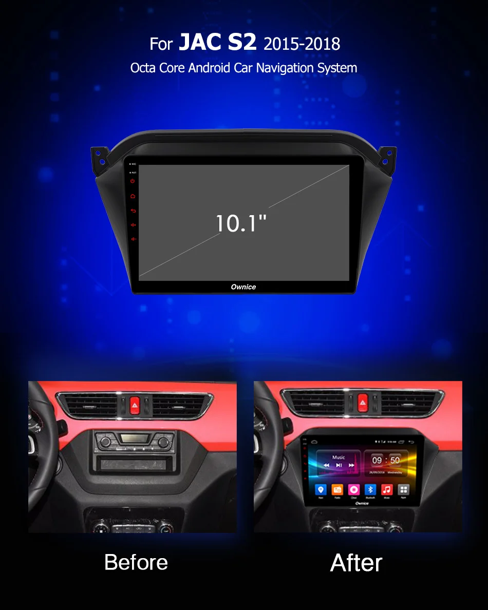 Ownice 10 1 &quotOcta core Android 8 автомобильный DVD плеер gps для JAC S2 аудио Авто Радио Стерео
