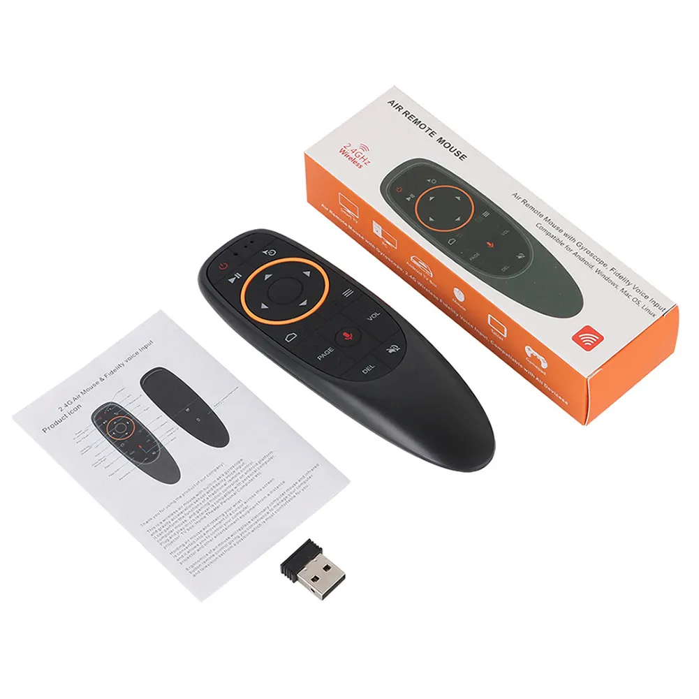 2,4G Air mouse голосовой пульт дистанционного управления мини беспроводная клавиатура домашний беспроводной универсальный пульт дистанционного управления с usb-приемником 1 комплект J2