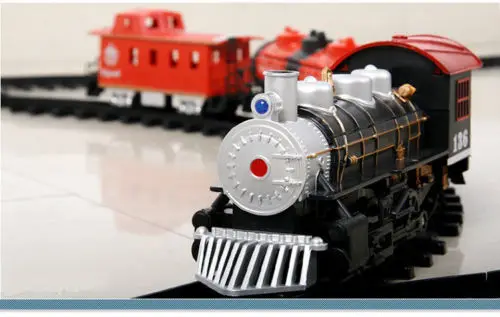 Набор электрических поездов детские развивающие игрушки работающий от