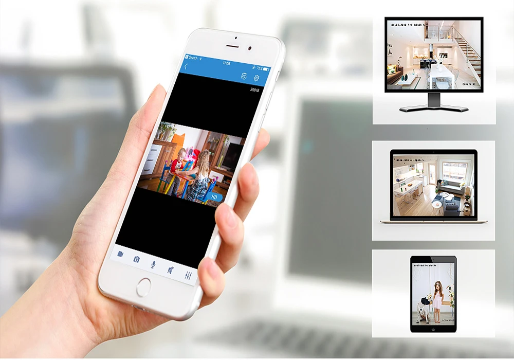 ANNKE 1080P PTZ домашняя IP камера безопасности Беспроводная Смарт ИК WiFi камера Аудио запись наблюдения детский монитор HD мини CCTV камера
