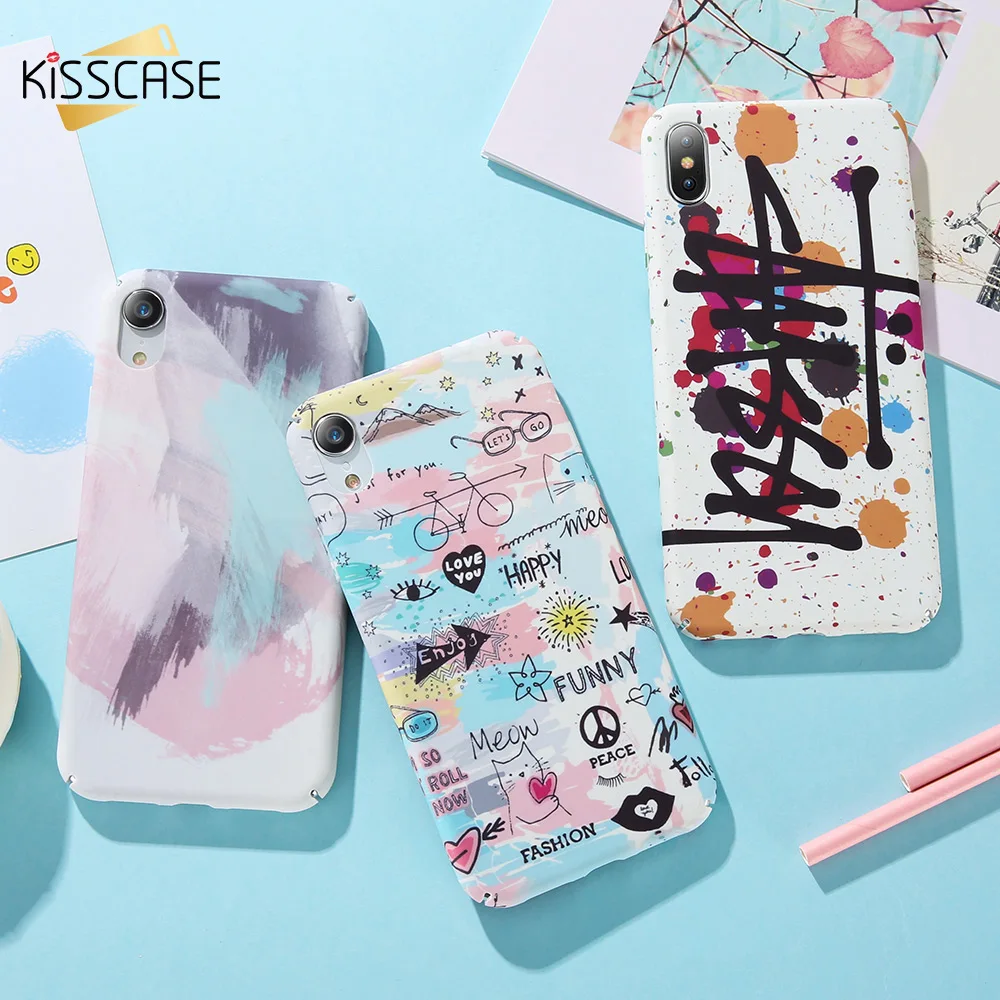 KISSCASE Роскошный телефон чехол для iPhone 6 S 7 8 Plus X XS Max XR твердая Пластиковая Задняя