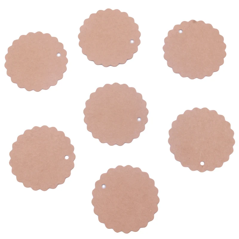 100 шт./упак. Круглый/прямоугольник из крафт-бумаги пустые этикетки одежды ярлык