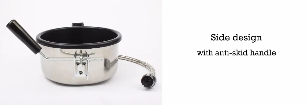 DMWD коммерческий горячий воздух попкорна чайник ручной коленчатый для 8 унций электрическая Кукуруза попкорн машина 8 унций профессиональные аксессуары 25 мм