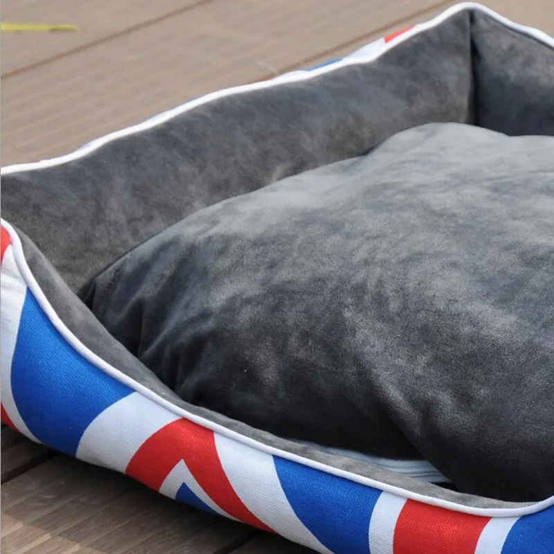 British Style Detachable Washable Canvas Teddy Pet Nest House Kennels for Cat Puppy Dog Cushion Chihuahua Small Bed S M L | Дом и сад