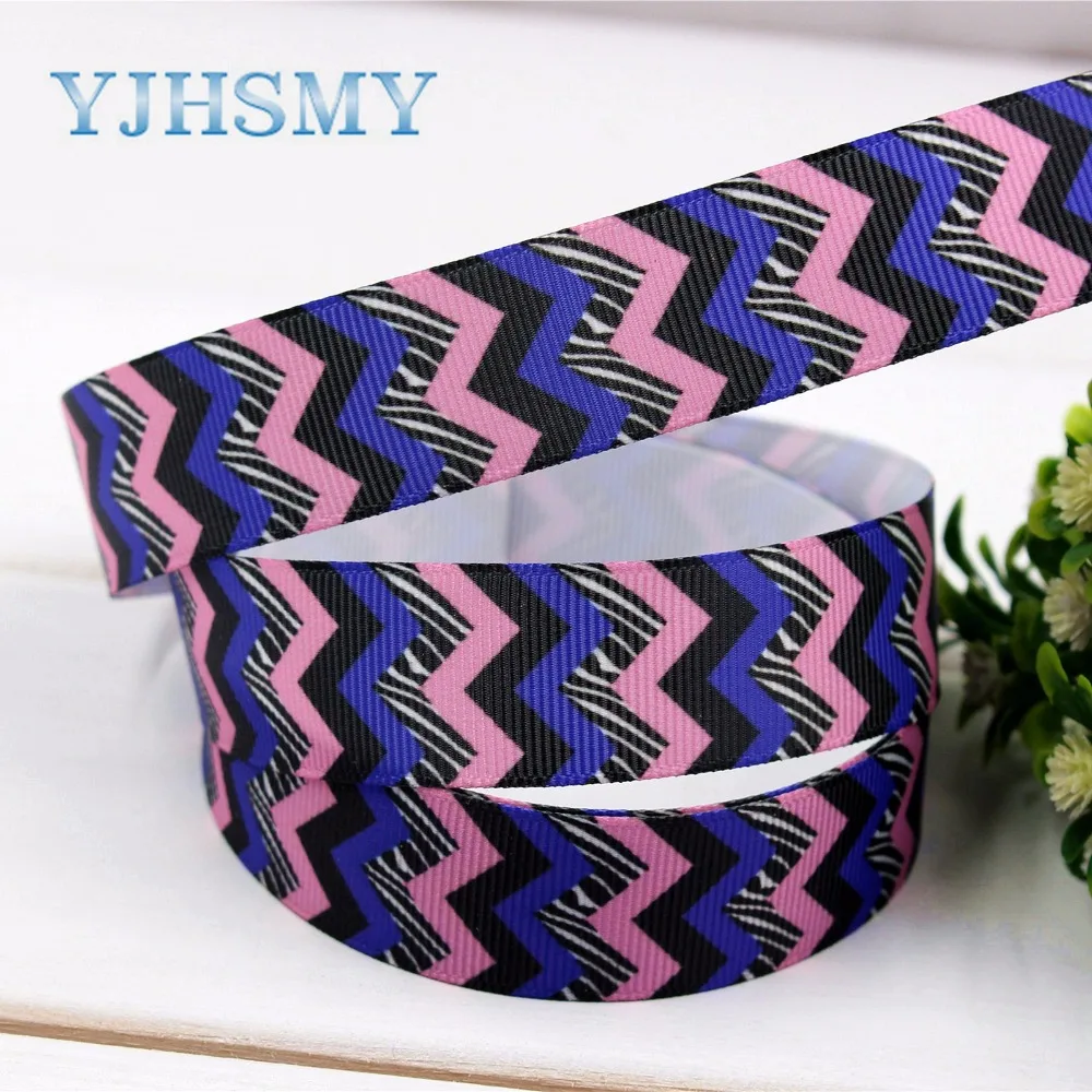 YJHSMY H 17410 1232 10 ярдов 22 мм пульсация ленты термопечать grosgrain Свадебные аксессуары DIY