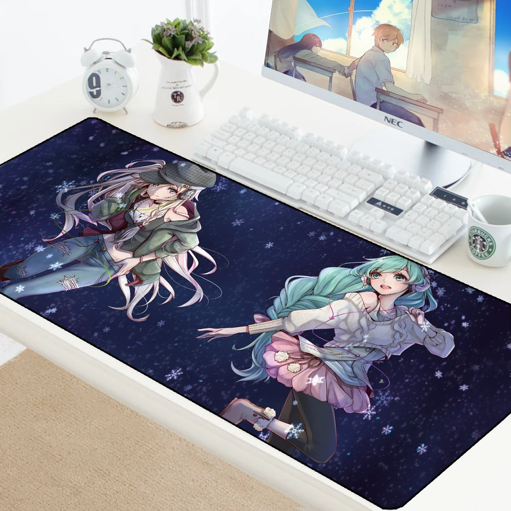 70x30cm XL Lockedge Large Gaming Mouse Pad Computer Gamer Anime Rubber Pad Keyboard Mouse Mats Desk Mousepad for PC Hatsune Miku