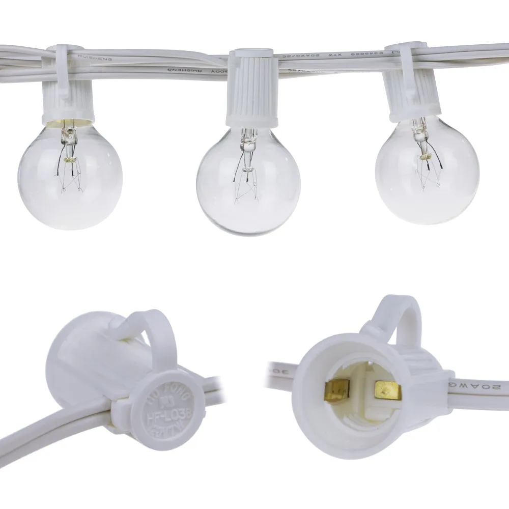 10X Clear Globe G40 Bulbs E12 Candelabra винтовая основа теплые стеклянные лампы для