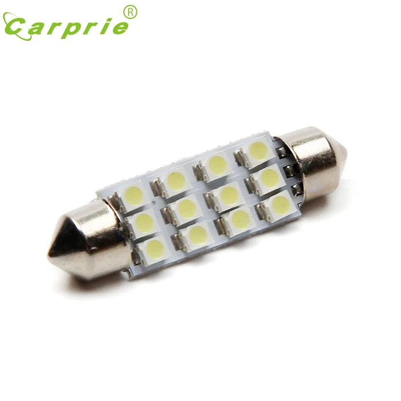 Автомобильный Стайлинг 41 мм белый 3528 12 SMD светодиодная Автомобильная гирлянда