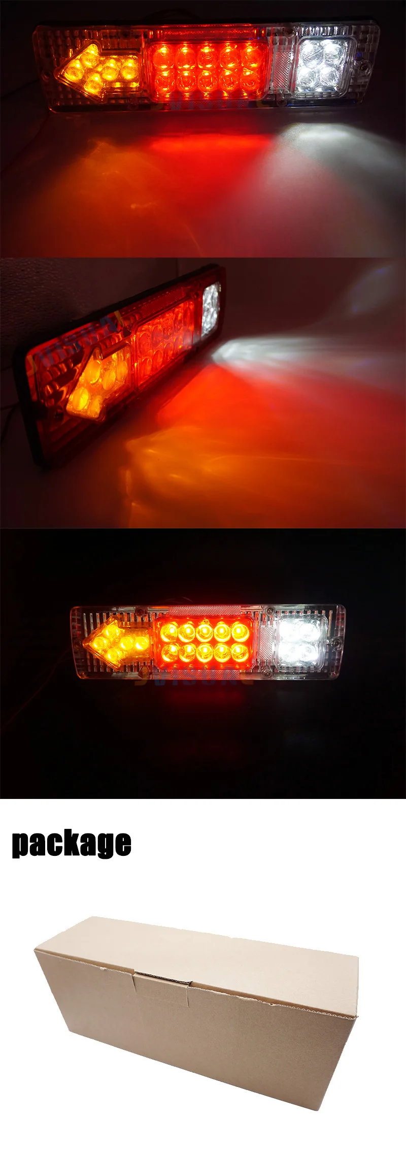 2 шт. водонепроницаемый автомобильный 8 19 20 24 30 46LED задний светильник пара Лодочный Прицеп 12 В/24 В задние части для прицепа грузовика автомобильный светильник