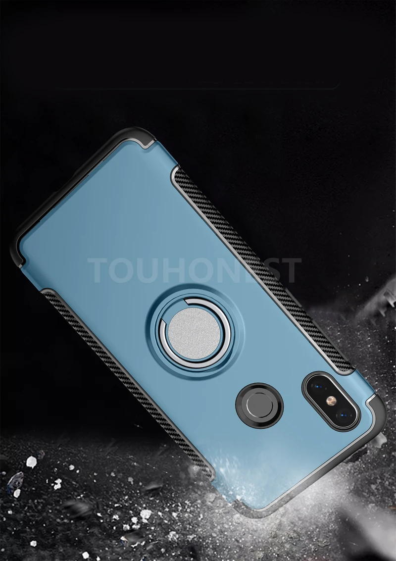 Для RedMi Note 6 Note 7 pro K20 S2 5 Plus противоударный чехол для Xiaomi Mi 9 9T A2 lite Mi 8 Автомобильный держатель Подставка Крышка с магнитным кольцом