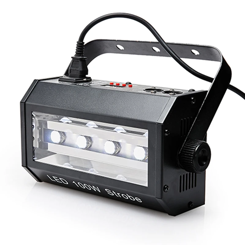 Светодиодный 100 Вт DMX 512 RGB Стробоскоп дискотечный светильник s профессиональное сценическое музыкальное оборудование dj flash белый светильник