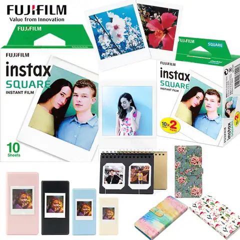 Подлинная Fujifilm Instax Square InstantFilm для камер Fuji SQ10 SQ6, Fujifilm смартфон Share SP-3 принтер, квадратный фотоальбом