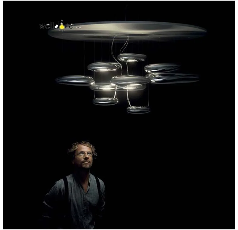 Хром много больших гальки роскошная люстра ртути капли воды серебро для