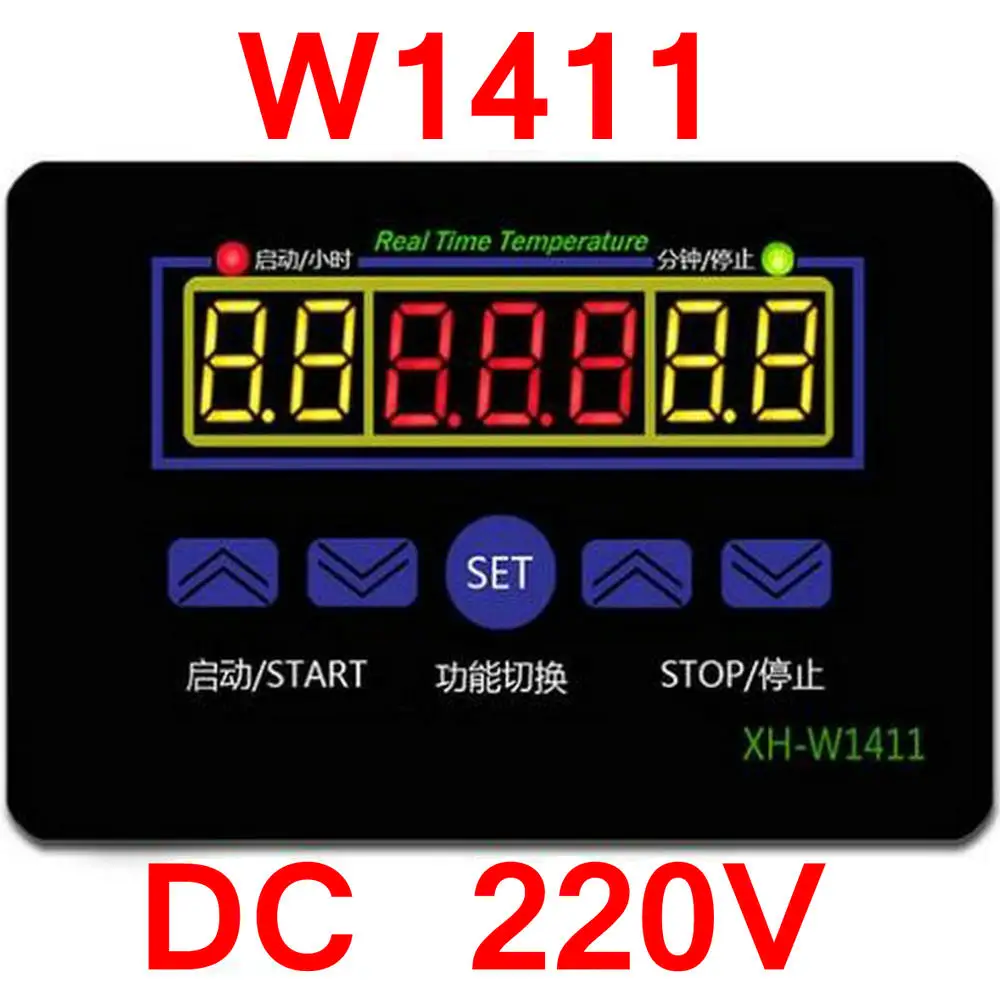 W1411 AC 220 V 10A светодиодный цифровой регулятор температуры Термостат переключатель