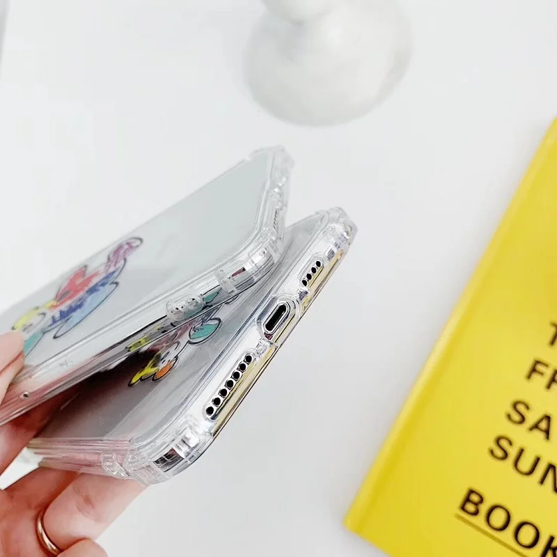 

Transparent Soft TPU Hand-Painted Colours in Bear&Other Cute Little Things Phone Case For iphone 6/6S 78 Plus X XS XR XS MAX