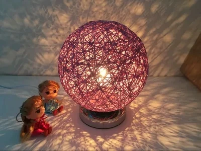 Творческий конопли ротанговая Пальма клубок металлический корпус настольной