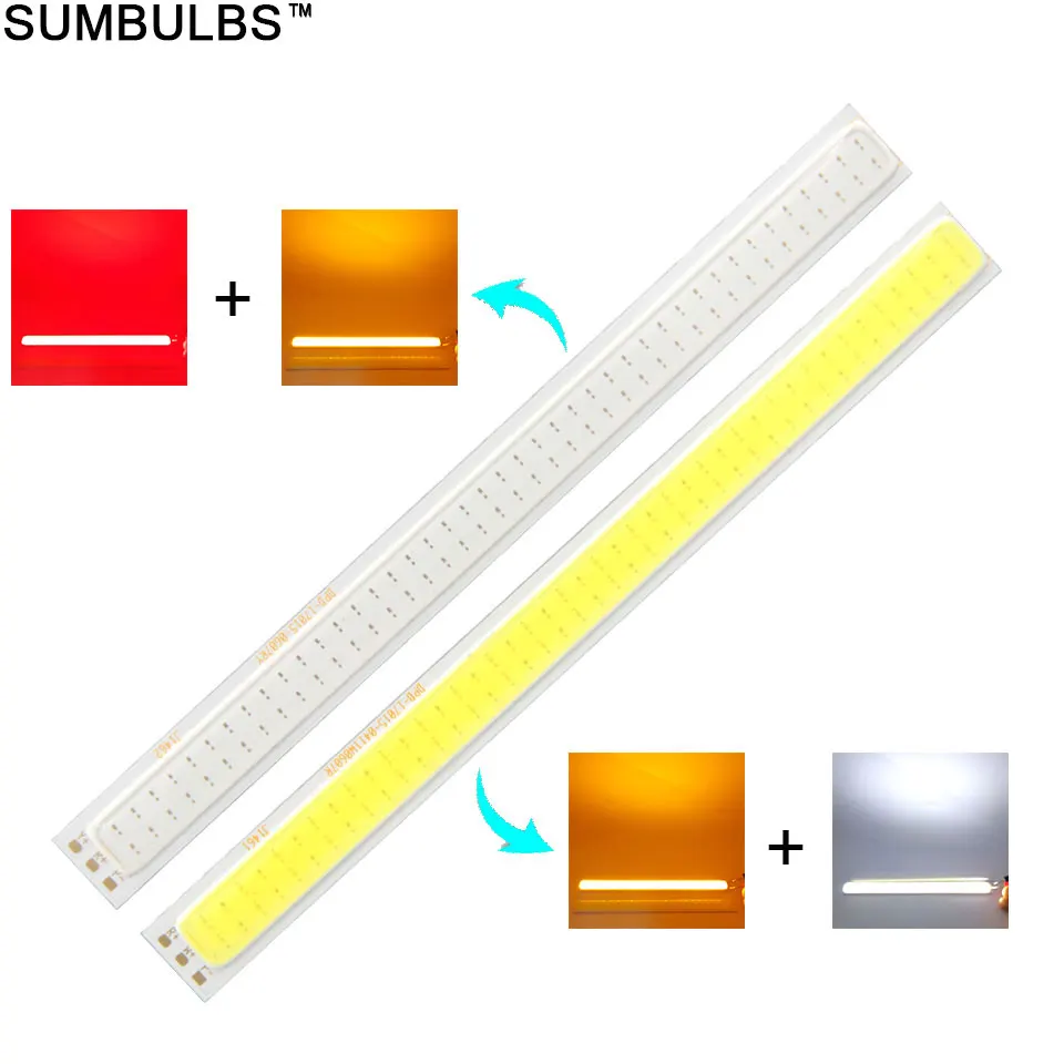 Sumlubs 170x15 мм 2 Вт двухцветные COB светодиодный светильник источник света для DIY 12V