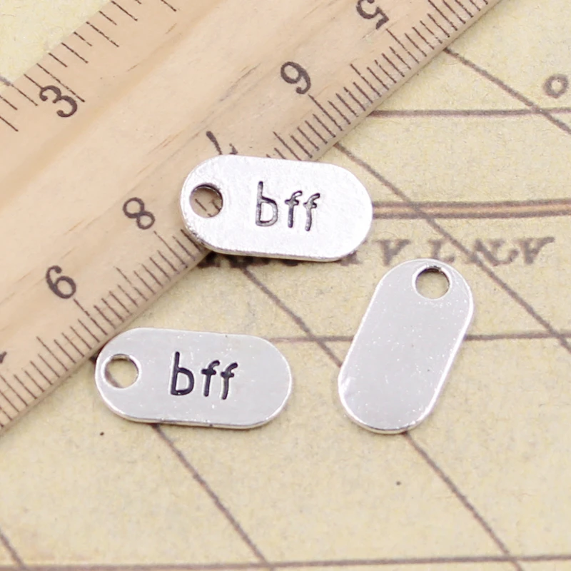 20 шт. Подвески Bff Best Friend Forver 18x9 мм тибетские бронзовые Серебряные античные