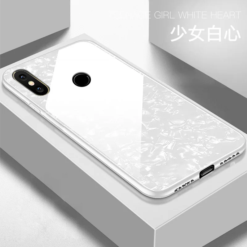 white SemgCeKen мраморный чехол из закаленного стекла для Xiaomi mi Mix 2 s 2 s mi x2 mi x2s роскошный 3d чехол для телефона жесткий защитный чехол с петлей - Цвет: white