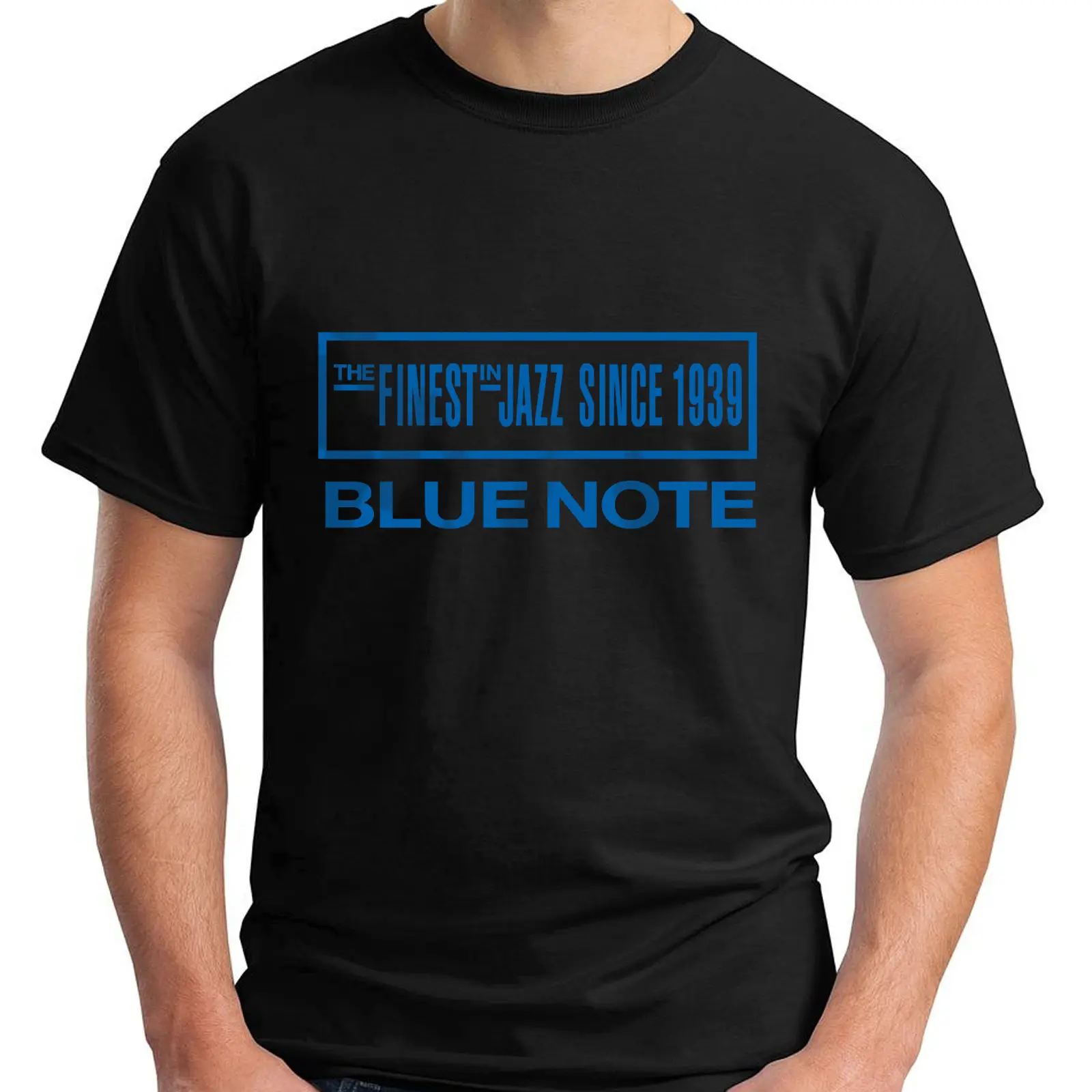 Футболка мужская с короткими рукавами новая черная футболка надписью Blue Note Jazz