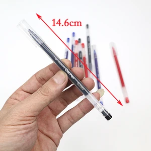 Гелевые ручки высокой емкости, 0,5 мм, 6 шт.лот, черные, синие и красные чернила, очень хорошие, для письма, школьные и офисные принадлежности