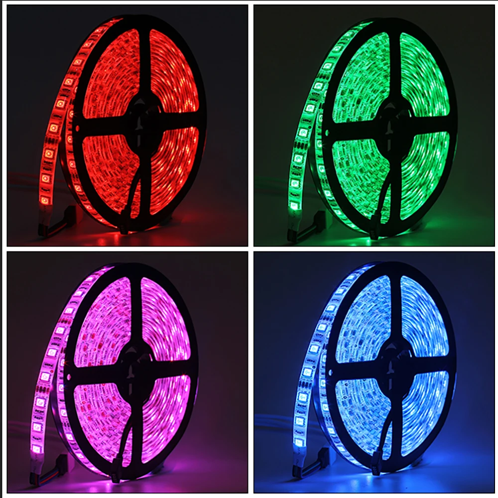 Фото Светодиодная лента RGB RGBW RGBWW 12 в пост. Тока 5050 60 светодиодов/м 5 м с мини Светодиодная лента RGB RGBW RGBWW 12 в пост. Тока 5050 60 светодиодов/м 5 м с мини