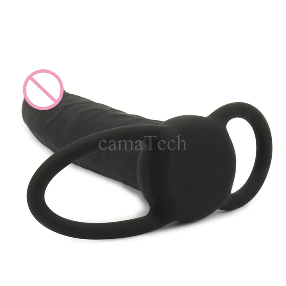 Силиконовые фаллоимитаторы camaTech с двойным проникновением ремешком на пенис 5