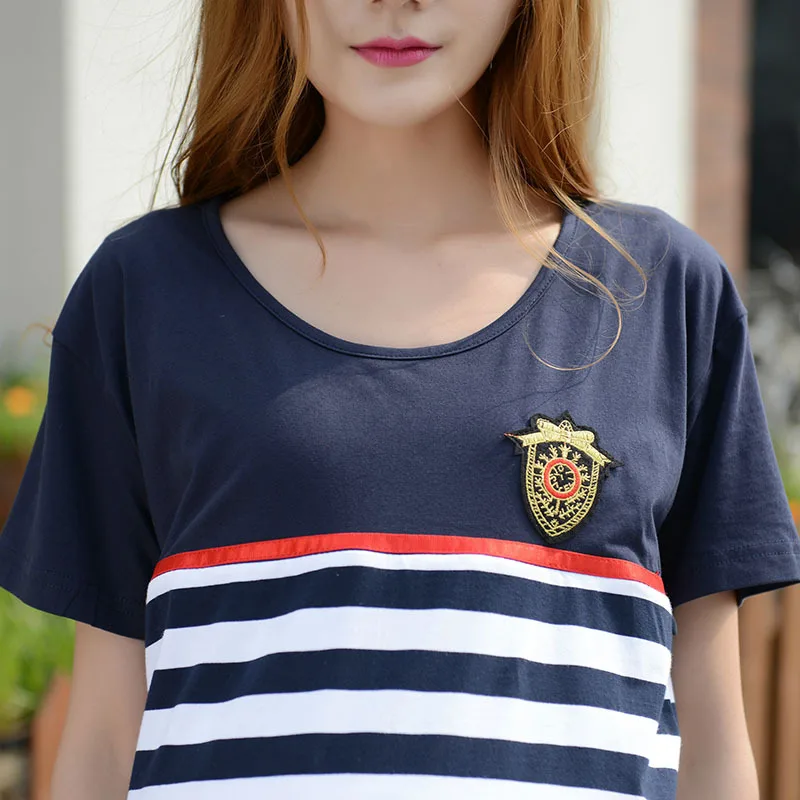 Cotton Striped Nursing Dress for Pregnancy Woman Short sleeve Summer Maternity Dresses Clothing Breastfeeding | Мать и ребенок