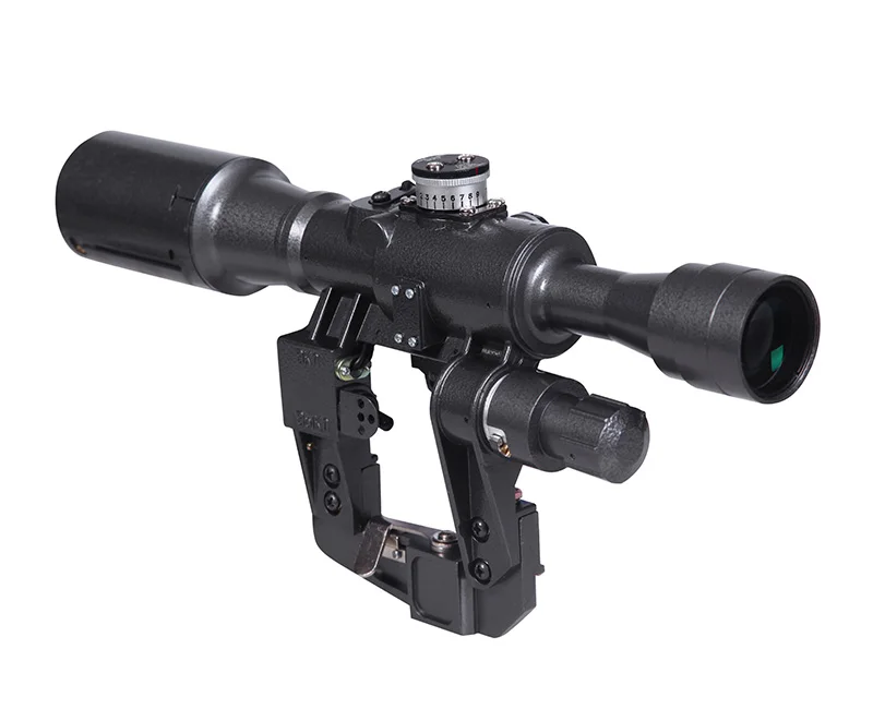 SVD 6X36 POS-1 прицел с красной подсветкой сетка оптический прицел Крепление подходит для Tcatical Tigr SKS Saiga Vepr винтовка AK army - Цвет: Черный