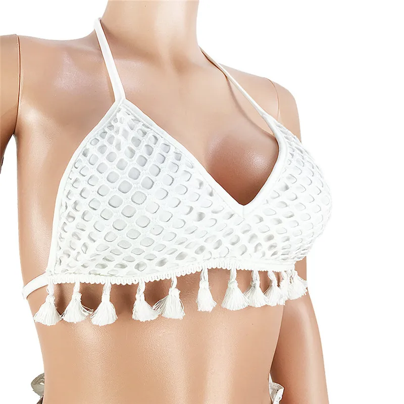 Женский трикотажный комплект из двух предметов вязаный крючком укороченный топ