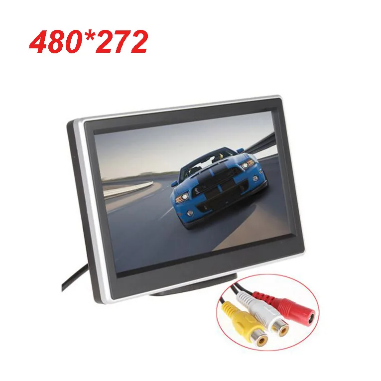 XYCING 800x480 пикселей Автомобильный монитор 5 дюймов TFT lcd экран заднего вида монитор RVC-203+ E300 Автомобильная камера заднего вида - Цвет: Monitor 480 272