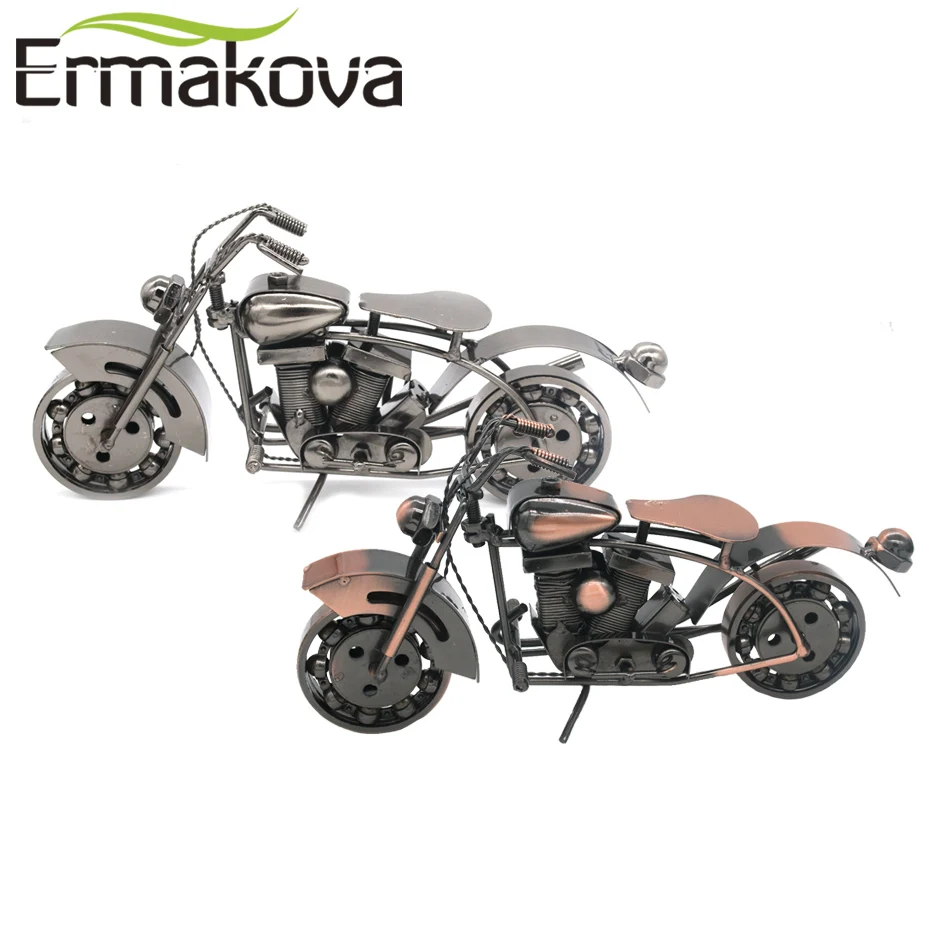 ERMAKOVA 26 см (10 2 &quot) винтажный металлический мотоцикл модель ручной работы Тяжелый