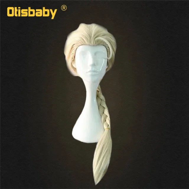Elsa Wig Снежная королева рождественское Платье Эльзы для девочек светильник синий Тюлевая кружевная… с блестками платья феи с изображением Анны и Эльзы; карнавальный костюм год - Цвет: Elsa Wig