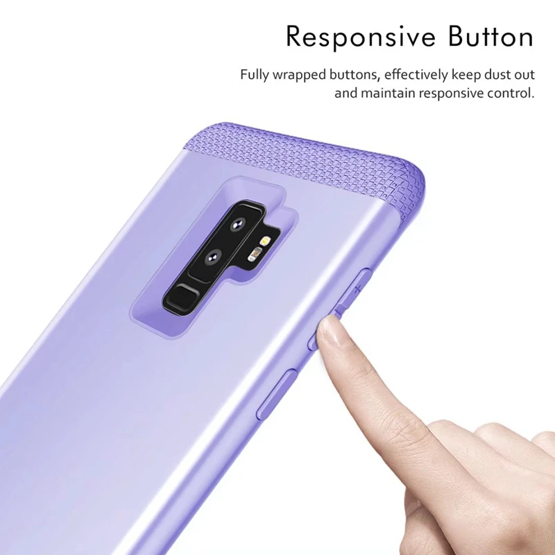 Гибридный скин для samsung Galaxy S9 чехол плюс Чехол Жесткий Пластик + Мягкий ТПУ