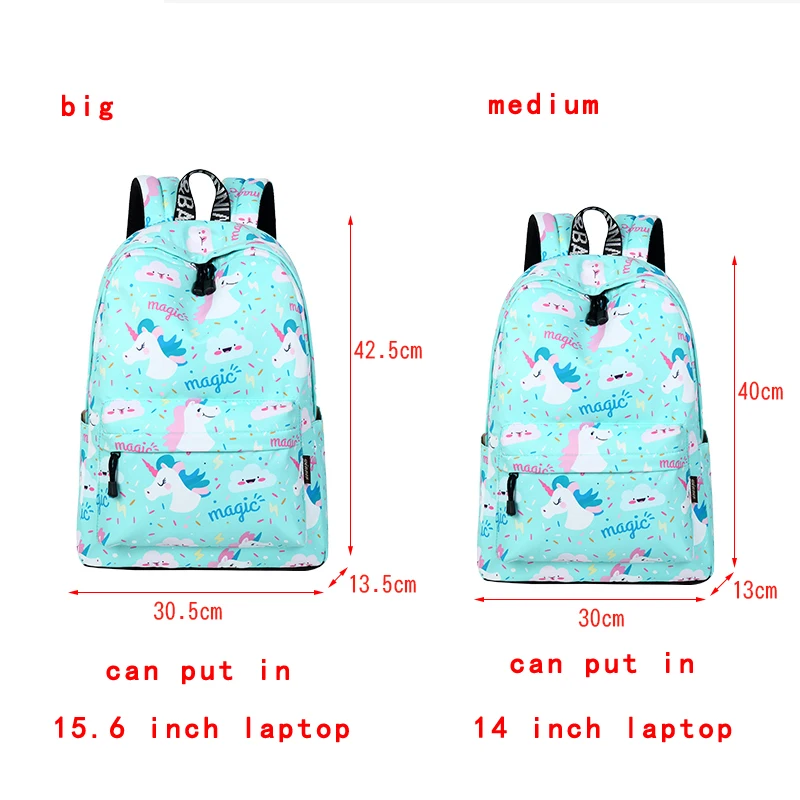 

CIKER Women Backpack Unicorn Cute School Printing Backpack Bookbag School Bags For Teenage Girls Mochila Travel Softback