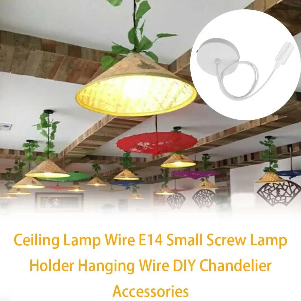 

Ceiling Light Wire E14 Small Screw Lamp Holder Hanging Wire DIY Chandelier Accessories Mini Ceiling Hanging Wire Chandelier