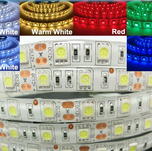 

DC12V 5M LED Strip 5050 RGB,RGBW,RGBWW 60LEDs/m Flexible Light 5050 LED Strip RGB White,Warm white,Red,Blue,Green