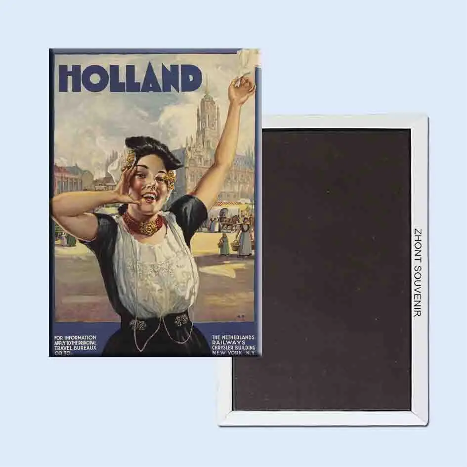 

Чехол журнала Holland, 24073, ностальгические магниты на холодильник в стиле ретро