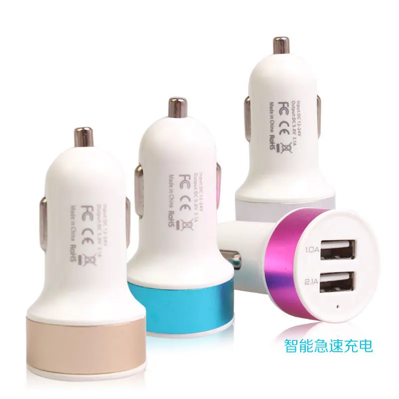 Универсальное автомобильное зарядное устройство YKSPACE с 2 USB-портами 5 В А умный