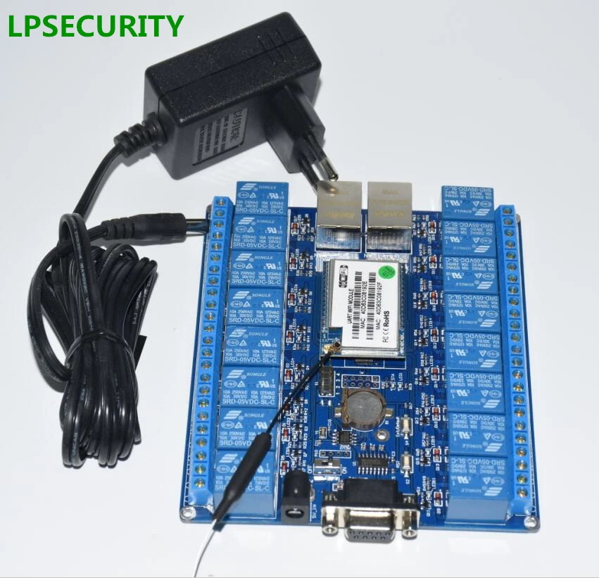 LPSECURITY LAN WAN Умный домашний гостиничный светильник, сетевой контроль, беспроводные релейные переключатели P2P, wifi модуль, 16 релейный пульт дистанционного управления