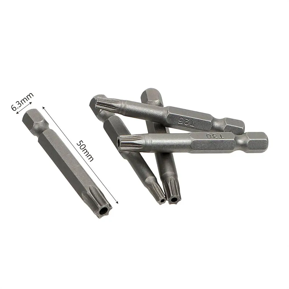 

DIYWORK 12Pcs /Set Plum Screwdriver With Holes Hex Angle Handle 1/4 Inches Hand Tools Tamper Proof Bit Screwdriver Drill Bit