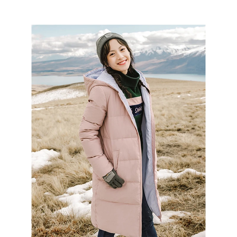 INMAN Зимние новые куртки-пуховики с капюшоном плотное длинное пальто | Женская