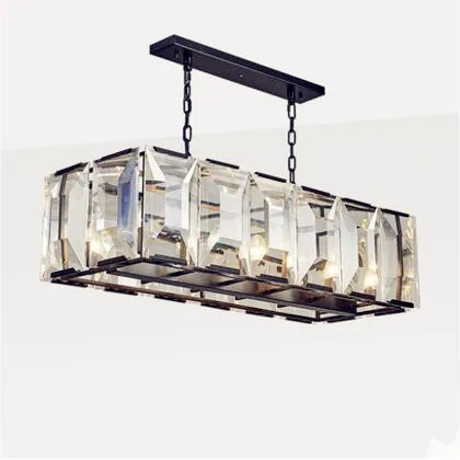 

IWHD American LED Crystal Pendant Light Fixtures Living Room Style Loft Industrial Vintage Lamp Lustre De Cristal